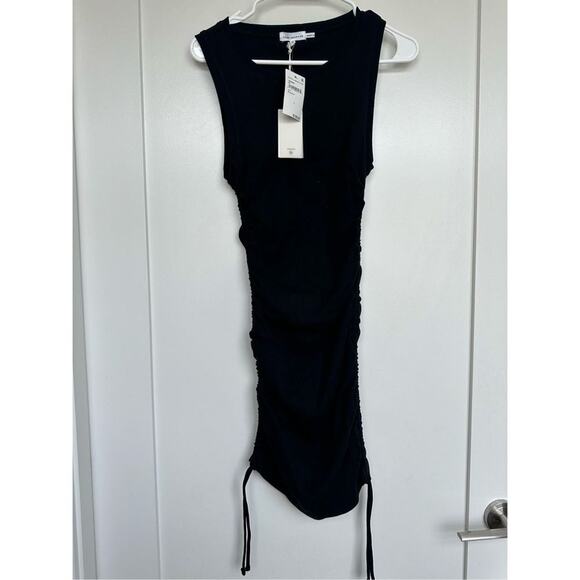 NWT Good American Ruched Mini Tank Dress in Black, Size Medium - Picture 6 of 8